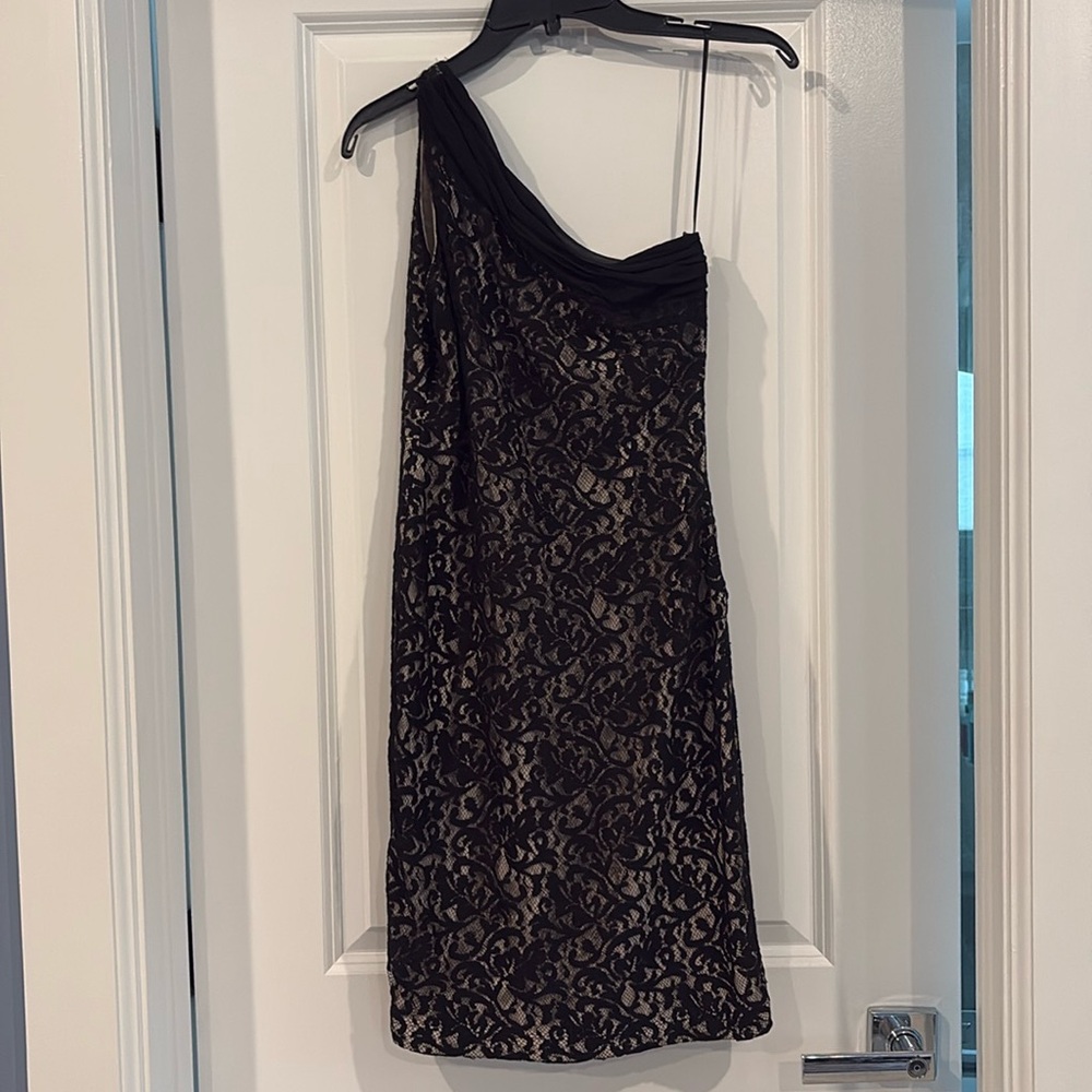 Beautiful lace one shoulder cocktail dress